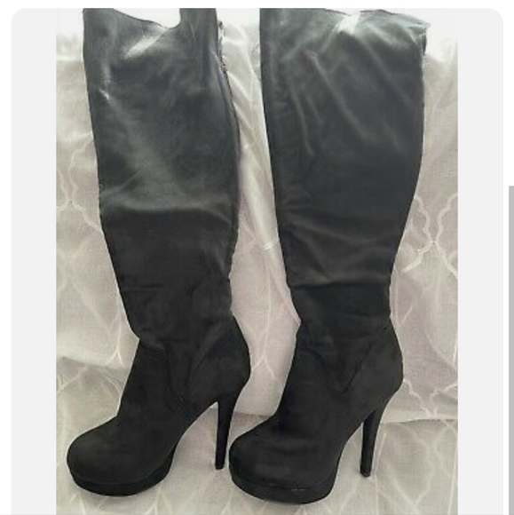 Kim Kardashian knee high black booths 6.5 - Picture 7 of 7